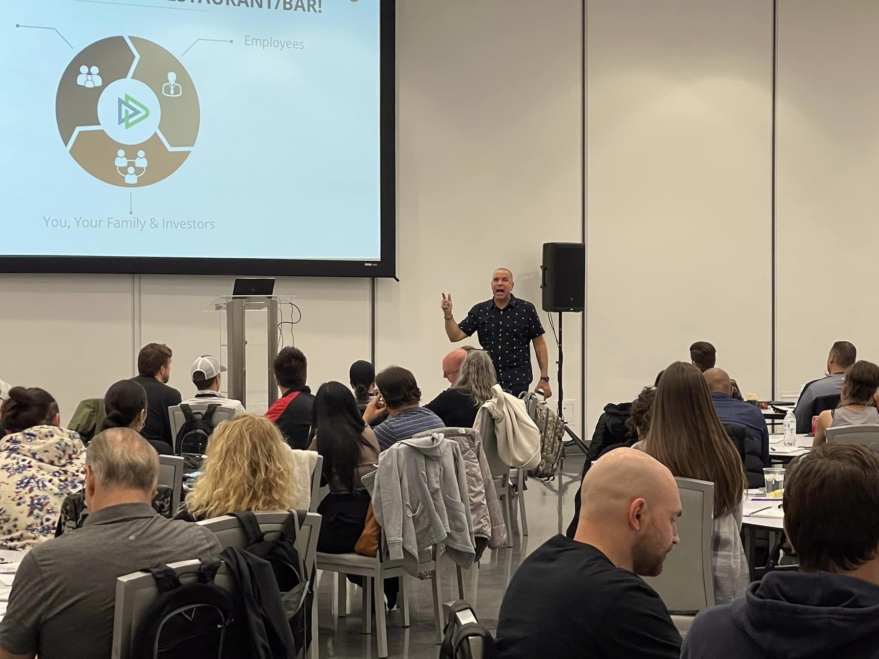 David Scott Peters teaching a restaurant workshop