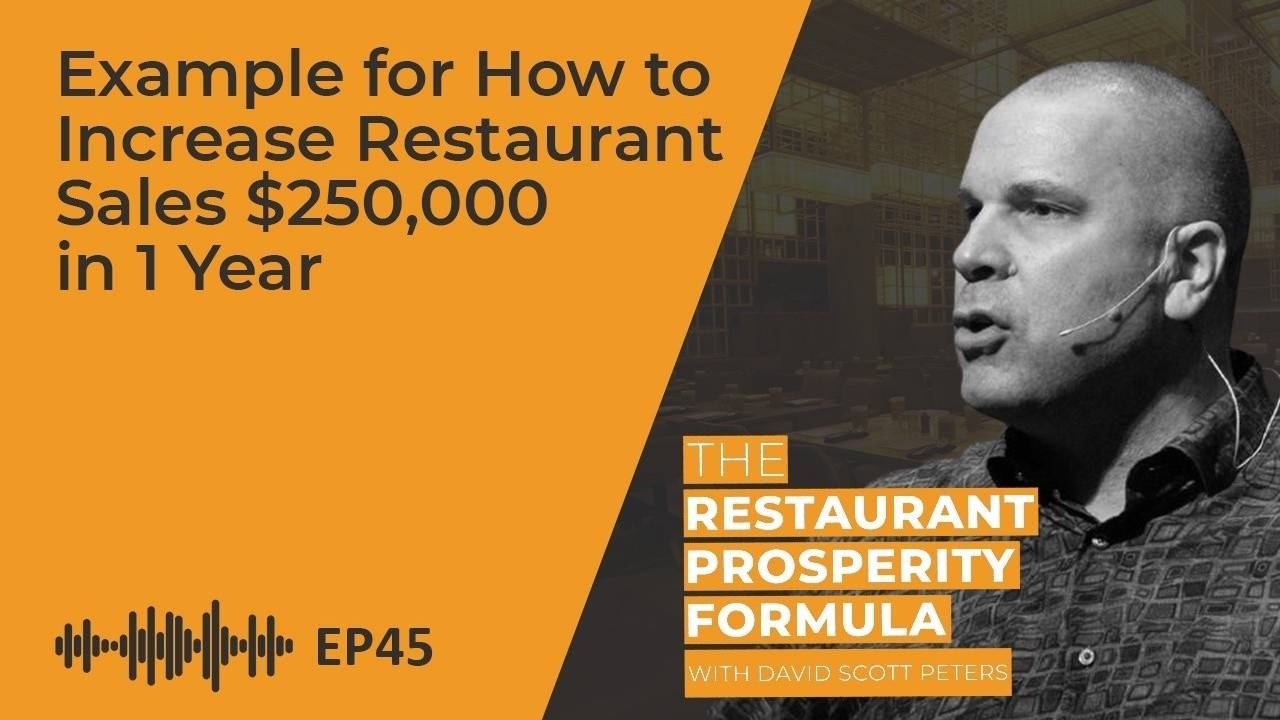 Example for How to Increase Restaurant Sales $250K in 1 Year